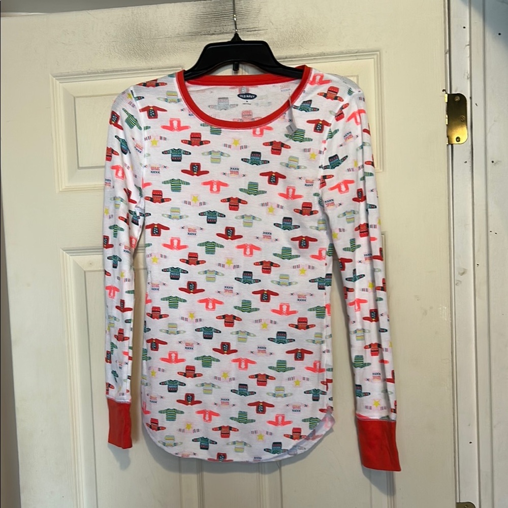 Old Navy Holiday Thermal Waffle Knit Shirt Size Medium NWT